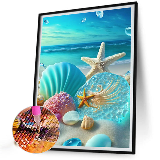 Beach Scenery - Full Round Drill Diamond Painting 30*40CM