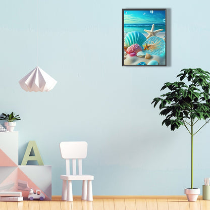 Beach Scenery - Full Round Drill Diamond Painting 30*40CM