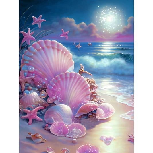 Beach Scenery - Full Round Drill Diamond Painting 30*40CM