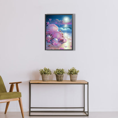 Beach Scenery - Full Round Drill Diamond Painting 30*40CM