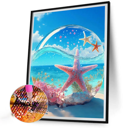 Beach Scenery - Full Round Drill Diamond Painting 30*40CM