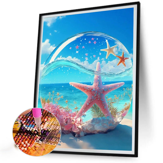 Beach Scenery - Full Round Drill Diamond Painting 30*40CM