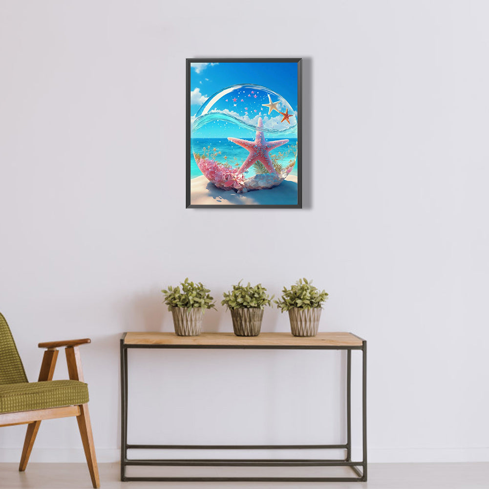 Beach Scenery - Full Round Drill Diamond Painting 30*40CM