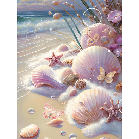 Beach Scenery - Full Round Drill Diamond Painting 30*40CM