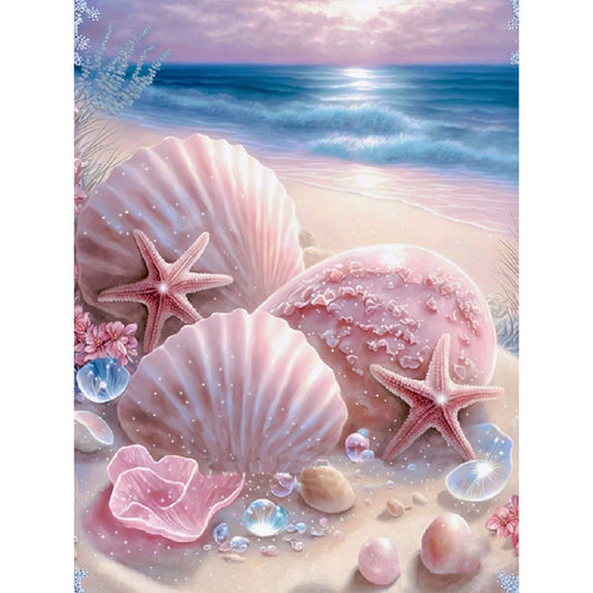 Beach Scenery - Full Round Drill Diamond Painting 30*40CM