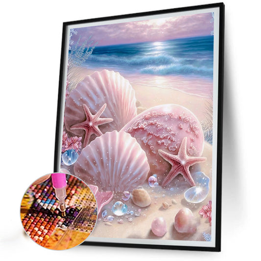 Beach Scenery - Full Round Drill Diamond Painting 30*40CM
