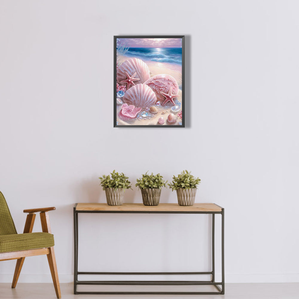 Beach Scenery - Full Round Drill Diamond Painting 30*40CM