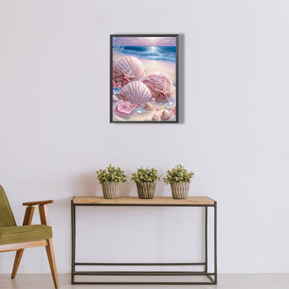 Beach Scenery - Full Round Drill Diamond Painting 30*40CM