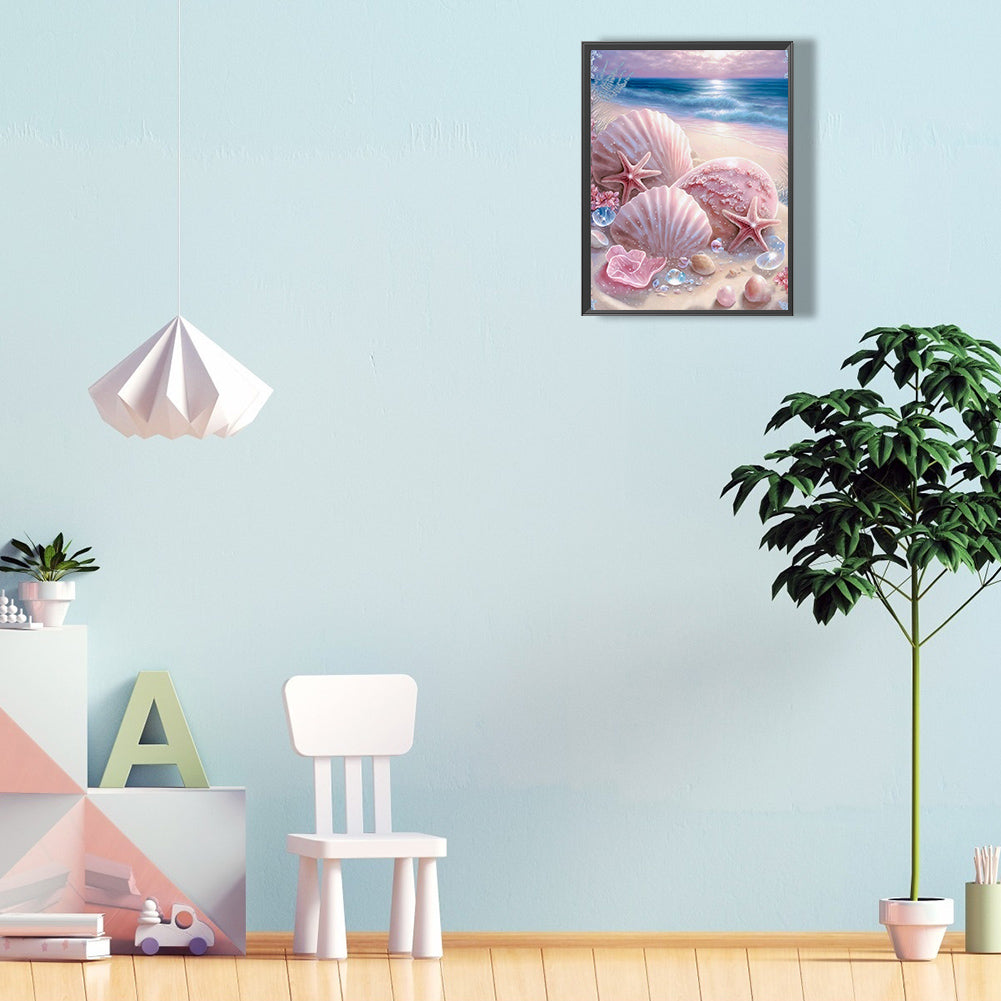 Beach Scenery - Full Round Drill Diamond Painting 30*40CM