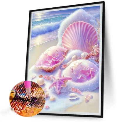 Beach Scenery - Full Round Drill Diamond Painting 30*40CM