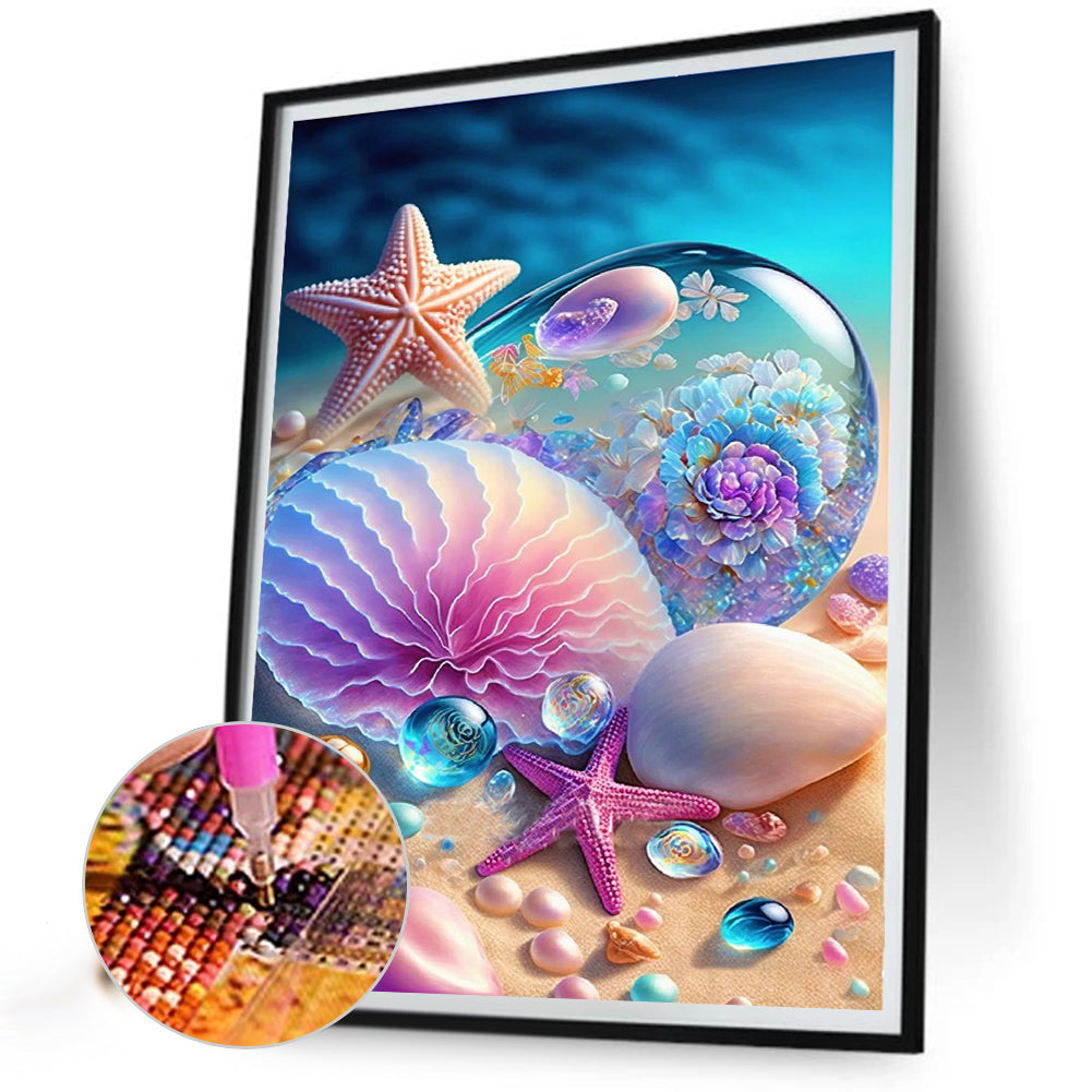 Beach Scenery - Full Round Drill Diamond Painting 30*40CM