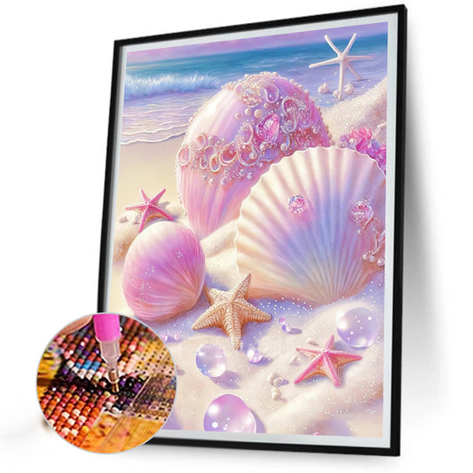 Beach Scenery - Full Round Drill Diamond Painting 30*40CM
