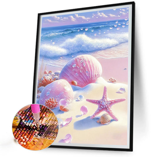 Beach Scenery - Full Round Drill Diamond Painting 30*40CM