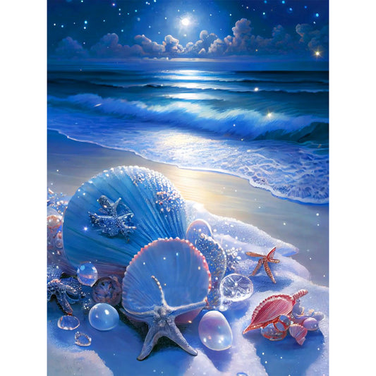 Beach Scenery - Full Round Drill Diamond Painting 30*40CM