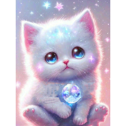 Dream Cat - Full Round Drill Diamond Painting 30*40CM