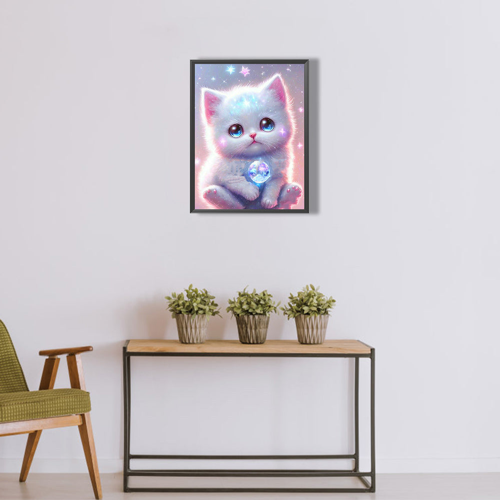 Dream Cat - Full Round Drill Diamond Painting 30*40CM