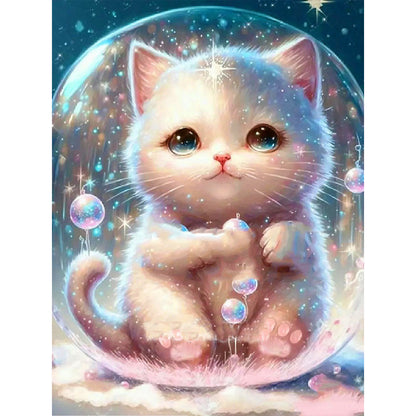 Dream Cat - Full Round Drill Diamond Painting 30*40CM