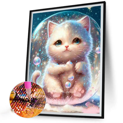 Dream Cat - Full Round Drill Diamond Painting 30*40CM