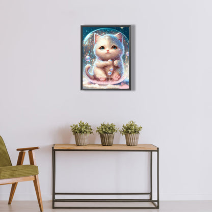 Dream Cat - Full Round Drill Diamond Painting 30*40CM