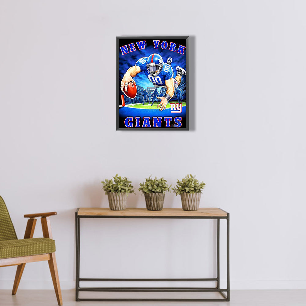 New York Giants Football Club - Full Round Drill Diamond Painting 30*40CM