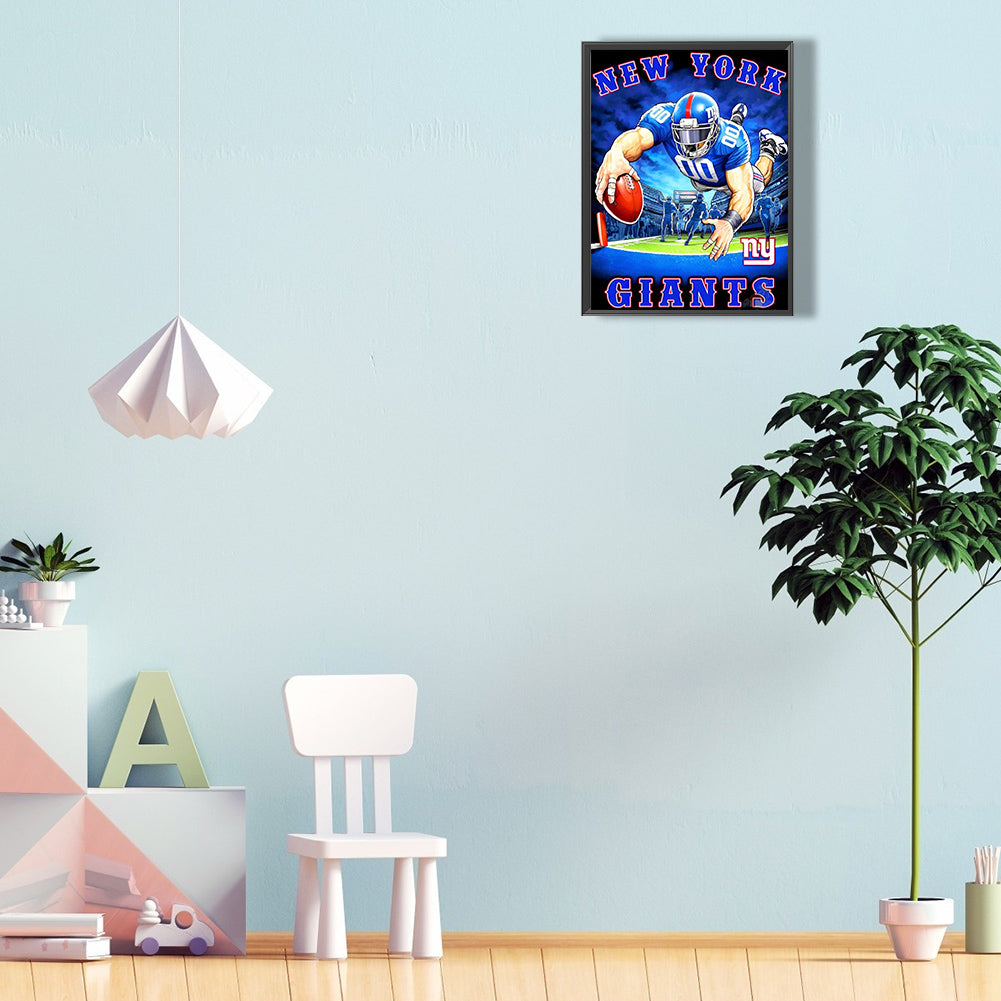 New York Giants Football Club - Full Round Drill Diamond Painting 30*40CM