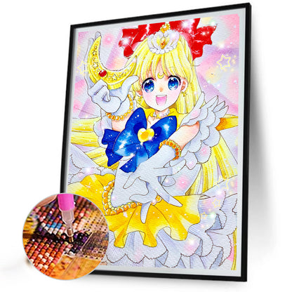 Animation Girl - Full Round Drill Diamond Painting 30*40CM