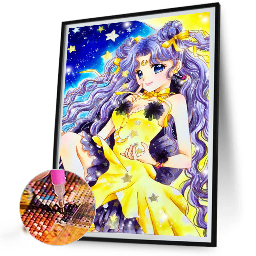 Animation Girl - Full Round Drill Diamond Painting 30*40CM