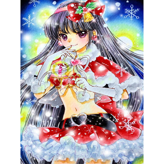 Animation Girl - Full Round Drill Diamond Painting 30*40CM