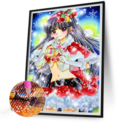 Animation Girl - Full Round Drill Diamond Painting 30*40CM