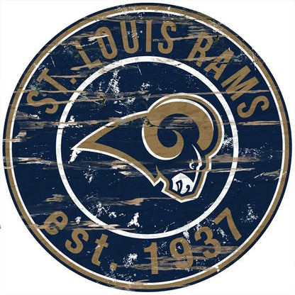 Los Angeles Rams Football Team - Full Round Drill Diamond Painting 30*30CM