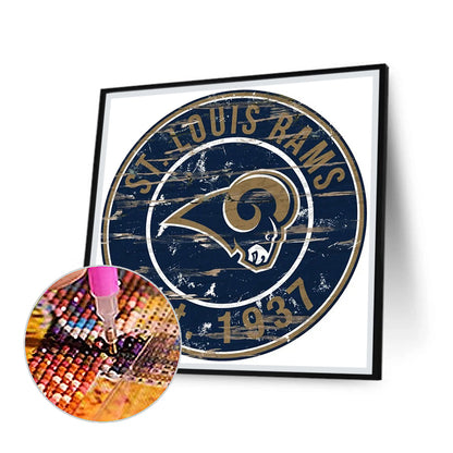 Los Angeles Rams Football Team - Full Round Drill Diamond Painting 30*30CM