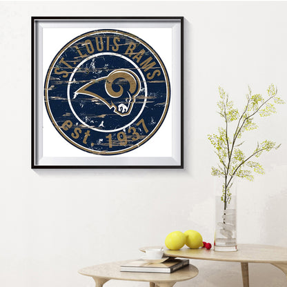 Los Angeles Rams Football Team - Full Round Drill Diamond Painting 30*30CM