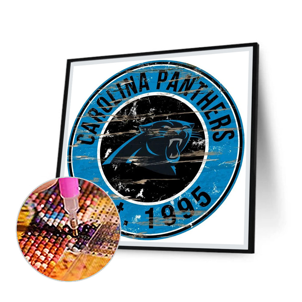 Carolina Panthers - Full Round Drill Diamond Painting 30*30CM