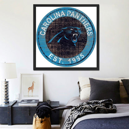 Carolina Panthers - Full Round Drill Diamond Painting 30*30CM