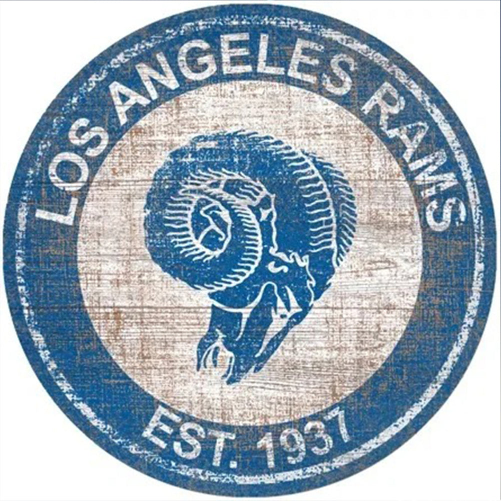 Los Angeles Rams Football Team - Full Round Drill Diamond Painting 30*30CM