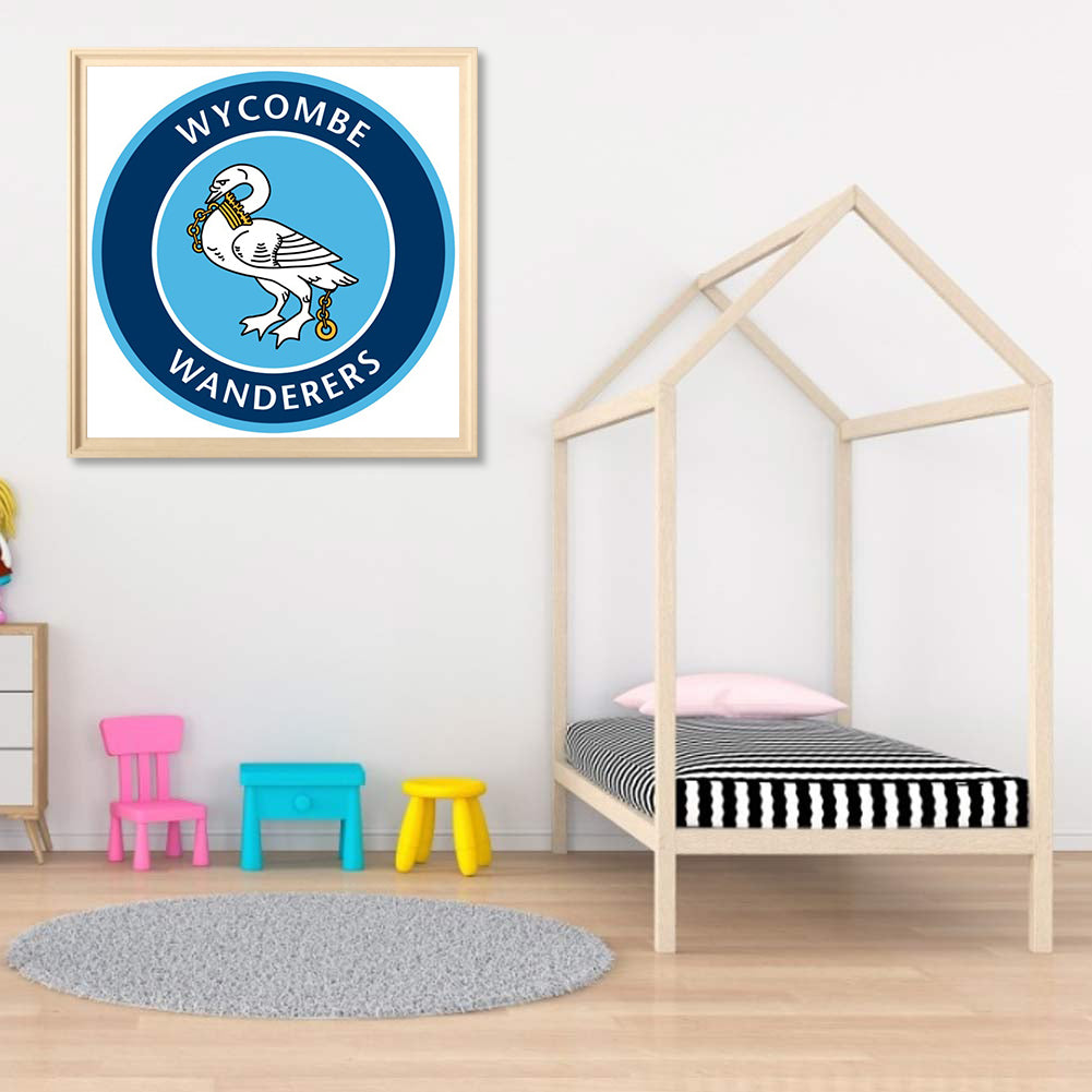 Wycombe Wanderers Football Team - Full Round Drill Diamond Painting 30*30CM
