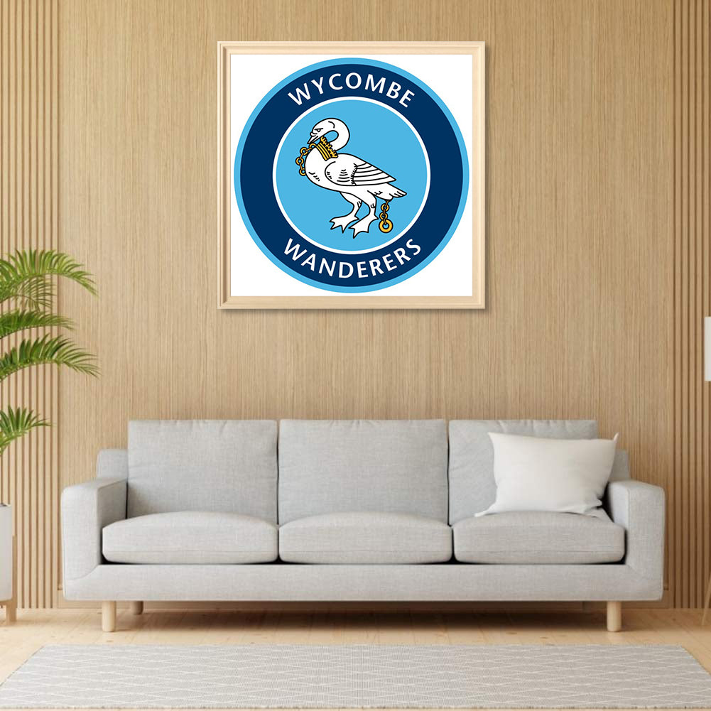 Wycombe Wanderers Football Team - Full Round Drill Diamond Painting 30*30CM