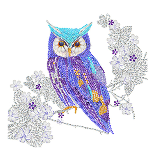 Blue Owl Animal Series - Special Shaped Drill Diamond Painting 30*30CM