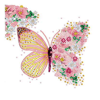 Flower Butterfly - Special Shaped Drill Diamond Painting 30*30CM