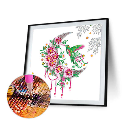 Moon Hummingbird - Special Shaped Drill Diamond Painting 30*30CM