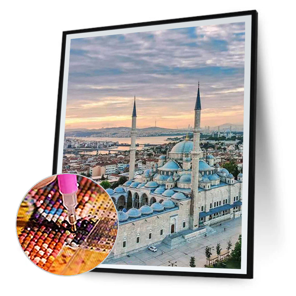 Fatih Mosque - Full Round Drill Diamond Painting 30*40CM
