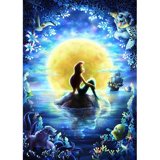 Disney Mermaid Ariel - Full Round Drill Diamond Painting 30*40CM