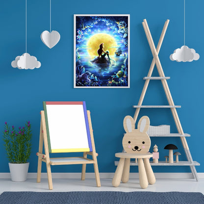 Disney Mermaid Ariel - Full Round Drill Diamond Painting 30*40CM