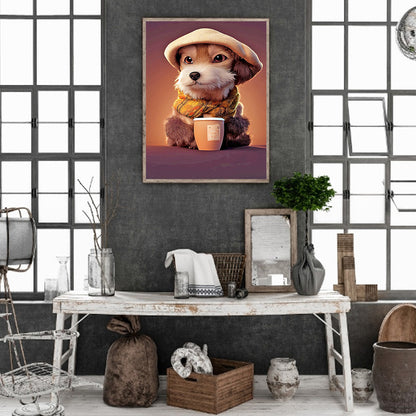 Cartoon Puppy - Full Round Drill Diamond Painting 30*40CM