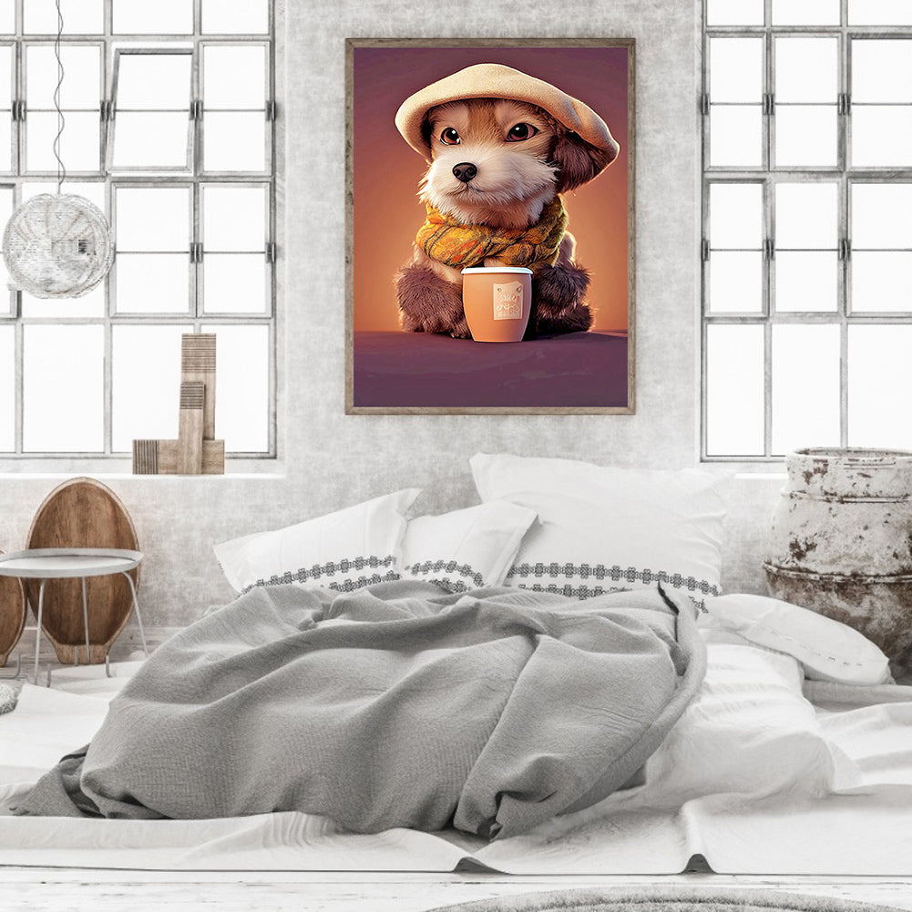 Cartoon Puppy - Full Round Drill Diamond Painting 30*40CM