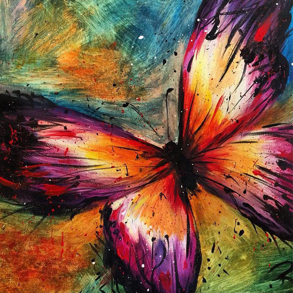 Vivid Butterfly - Full Round Drill Diamond Painting 40*40CM