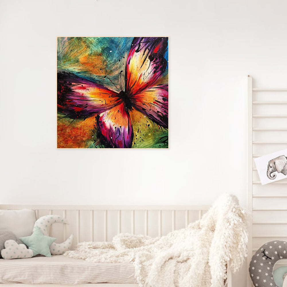 Vivid Butterfly - Full Round Drill Diamond Painting 40*40CM