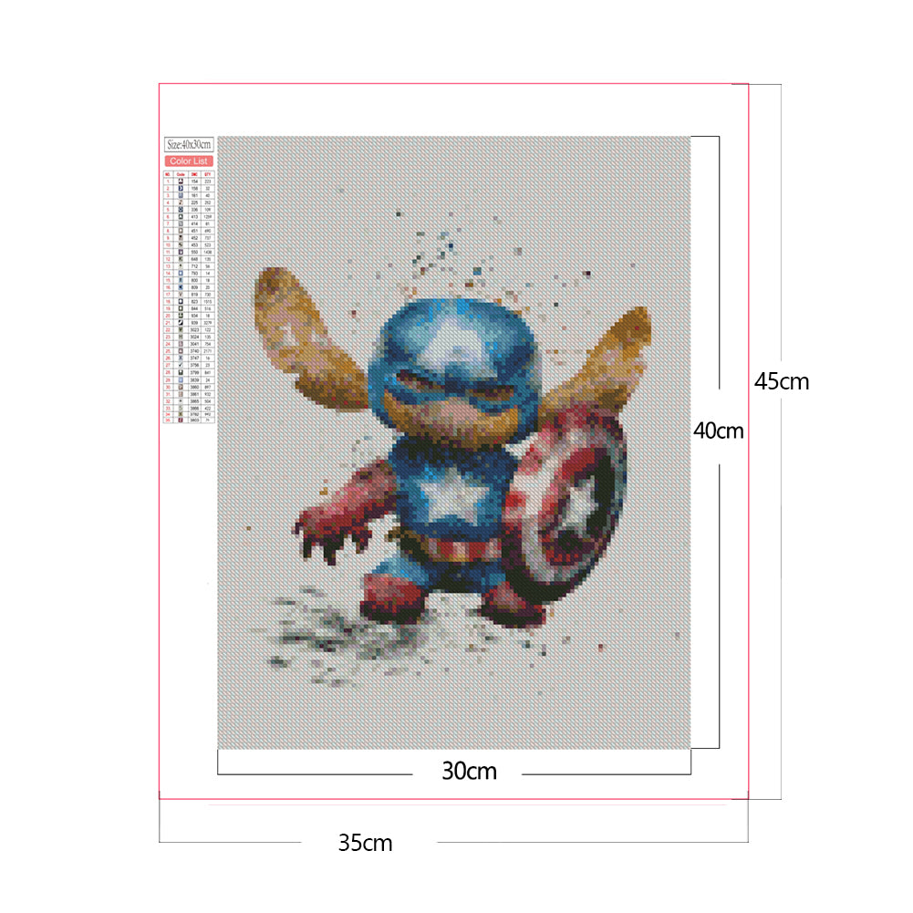 Marvel Stitch - Full Square Drill Diamond Painting 30*40CM
