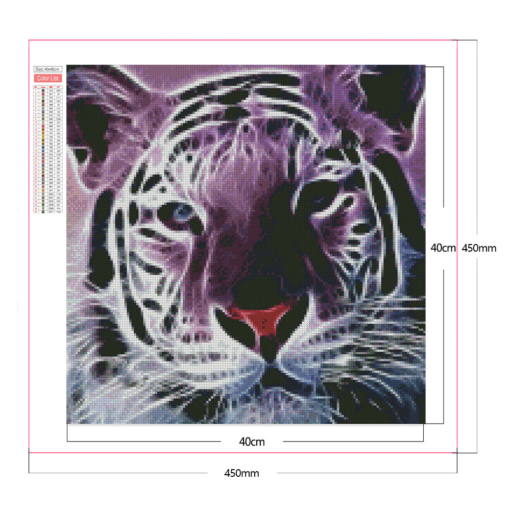 Ferocious Tiger - Full Square Drill Diamond Painting 40*40CM