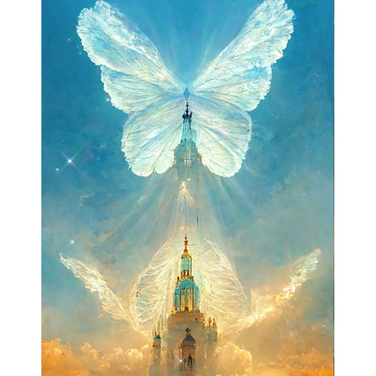 Angel Castle View - Full Round Drill Diamond Painting 30*40CM